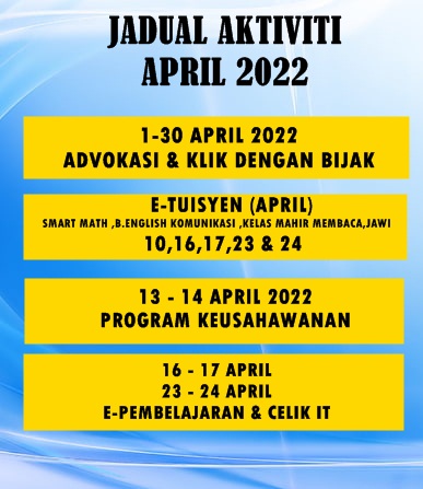 JADUAL APRIL 2022