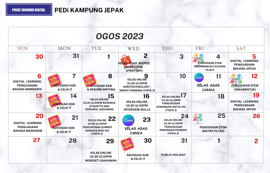 Jadual ogos